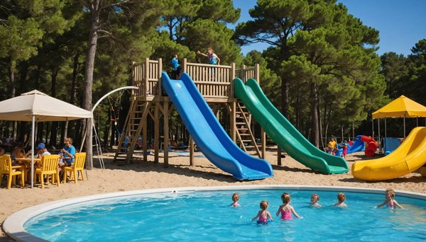 Parfait pour la famille : un camping avec parc aquatique au bassin d'arcachon
