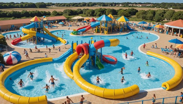 Activités familiales amusantes au parc aquatique du Camping de l'Océan en Vendée