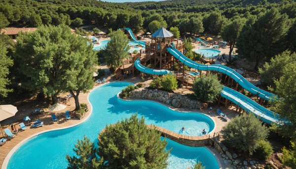 Quels sont les équipements d'un parc aquatique dans un camping d'Ardèche ?