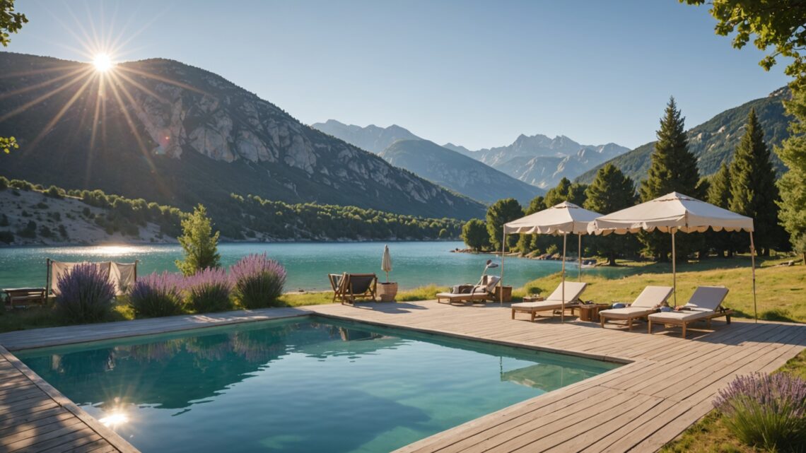 Plonger dans le sublime : Camping dans les Alpes de Haute Provence avec piscine, vue sur les montagnes et les lavandes