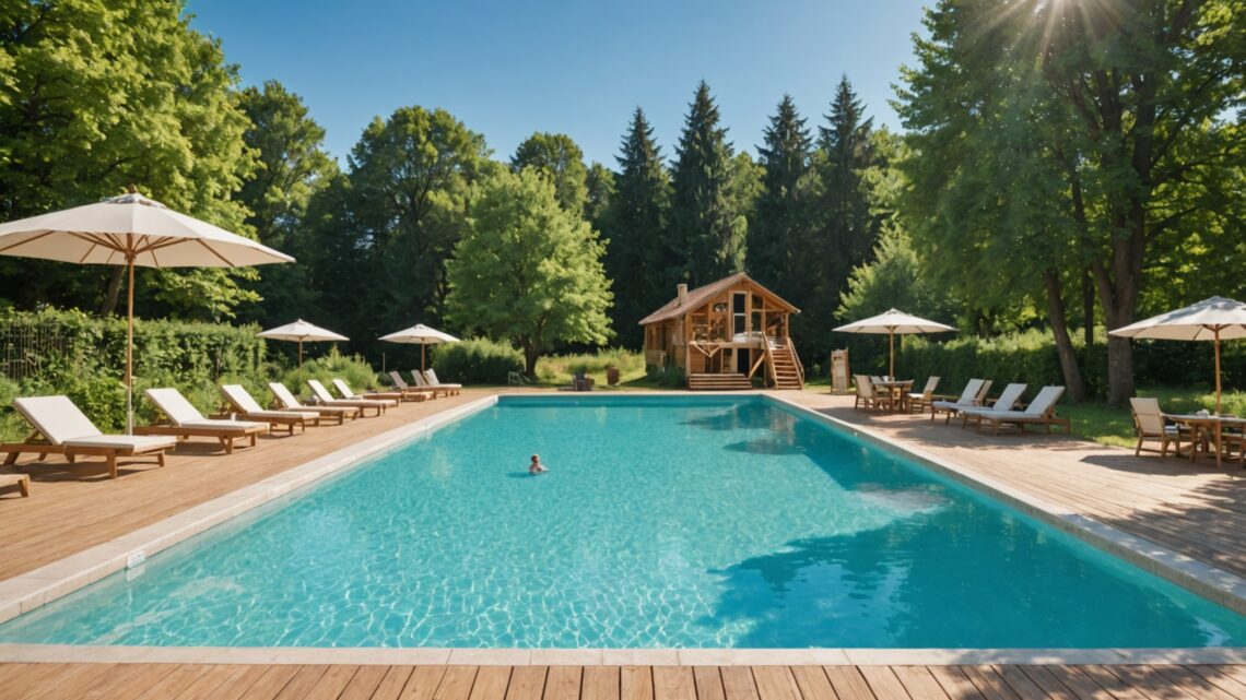 Quels sont les équipements dont dispose la piscine du Camping aquatique en Dordogne?